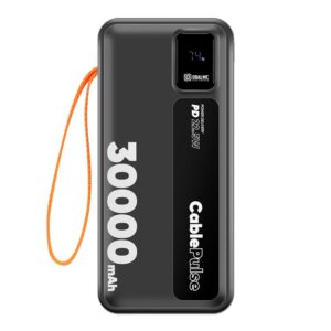 OBAL:ME CablePulse Powerbank 30000mAh 22,5W juodos spalvos