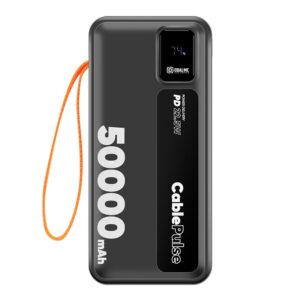 OBAL:ME CablePulse Powerbank 50000mAh 22,5W juodos spalvos