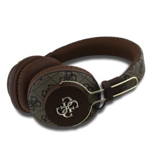 Guess PU 4G Metal Logo ENC belaidės ausinės rudos spalvos - Image 1
