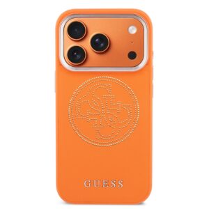 Guess PU Perforated 4G Logo MagSafe dėklas skirtas Apple iPhone 17 Pro Max oranžinės spalvos - Image 2