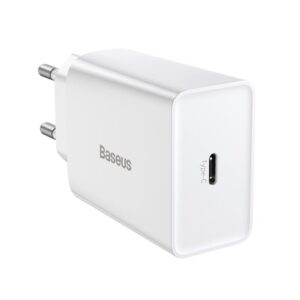 Baseus CCFS-SN02 Speed Mini Charger USB-C 20W baltos spalvos