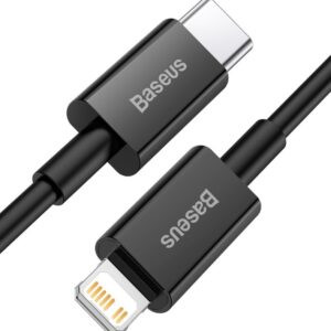 Baseus CATLYS-A01 Superior Fast Charge Cable USB-C to Lightning 20W 1m juodos spalvos