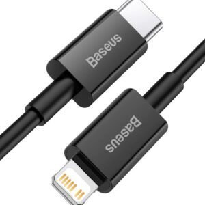 Baseus CATLYS-C01 Superior Fast Charge Cable USB-C to Lightning 20W 2m juodos spalvos