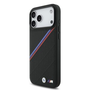 BMW M Tricolor Perforated Pattern MagSafe dėklas skirtas Apple iPhone 17 Pro Max Black