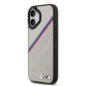 BMW M Tricolor Perforated Pattern MagSafe dėklas skirtas Apple iPhone 17 Gray