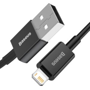 Baseus CALYS-A01 Superior Fast Charging Data Cable USB-Lightning 2.4A 1m juodos spalvos