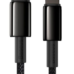 Baseus CATLWJ-A01 Tungsten Gold Fast Charge Cable USB-C to Lightning 20W 2m juodos spalvos