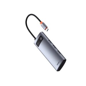 Baseus Metal Gleam Series 7-in-1 USB-C HUB Docking Station Space Grey