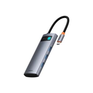 Baseus Metal Gleam Series 7-in-1 USB-C HUB Docking Station Space Grey - Image 2