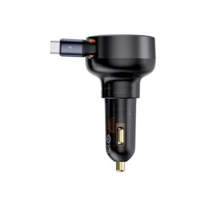 Baseus Enjoyment Pro Car Charger USB-C 60W Cluster Black - Image 2