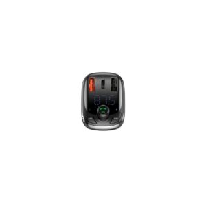 Baseus T Shaped S-13 Car Charge USB-A/USB-A/USB-C and Car FM Transmitter Black - Image 2