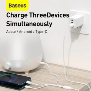 Baseus Superior Series Fast Charging Data Cable USB-A - USB-C/microUSB/Lightning 3.5A 0.5m Stellar White - Image 2