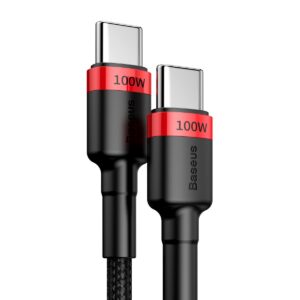 Baseus Cafule Flash Charging Data Cable USB-C - USB-C 100W 2m Red/Black