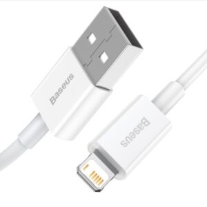 Baseus CALYS-C02 Superior Fast Charging Cable Lightning 2.4A 2m baltos spalvos