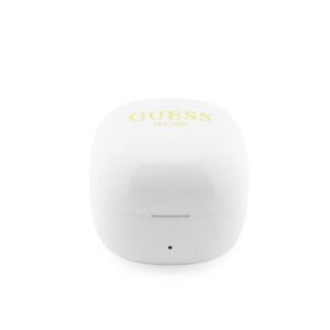Guess Mini Classic Logo OWS belaidės ausinės baltos spalvos