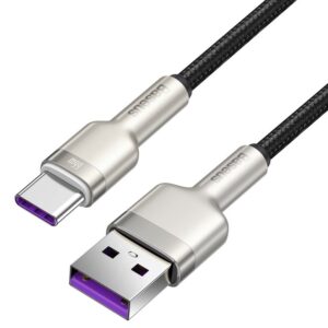 Baseus CAKF000001 Cafule Data Cable USB-USB-C 66W 0,25m juodos spalvos