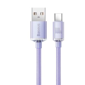 Baseus CAJY000505 Crystal Shine Series Data Cable USB - USB-C 100W 2m Purple