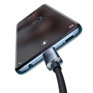 Baseus CAJY000701 Crystal Shine Series Data Cable USB-C - USB-C 100W 2m juodos spalvos - Image 2