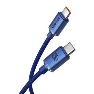 Baseus CAJY000703 Crystal Shine Series Data Cable USB-C - USB-C 100W 2m Blue