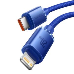 Baseus CAJY000203 Crystal Shine Series Data Cable USB-C to Lightning 20W 1,2m Blue
