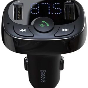 Baseus CCMT000001 S-09A 2x USB Car FM Transmitter juodos spalvos