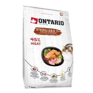 Ontario Cat Sterilised 7+ 2kg (Sterilizuotoms 7+) - Image 1