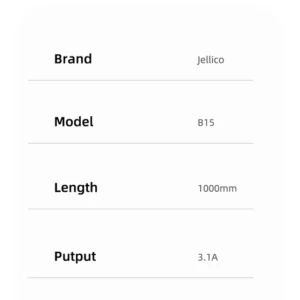 JELLICO cable B15 Lightning 3.1A 1M White - Image 4