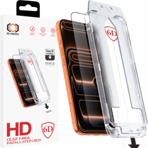 Grūdintas stiklas Tel Protect Dust-Free Easy Fit Full Glue 6D skirtas Apple iPhone 17 Pro black