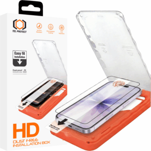 Grūdintas stiklas Tel Protect Dust-Free Easy Fit HD Titan skirtas Apple iPhone 16 Pro/17 black