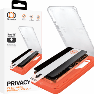 Grūdintas stiklas Tel Protect Dust-Free Easy Fit Privacy Titan skirtas Apple iPhone 16 Pro/17 black