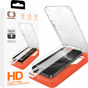Grūdintas stiklas Tel Protect Dust-Free Easy Fit HD Titan skirtas Apple iPhone 16 Pro Max black