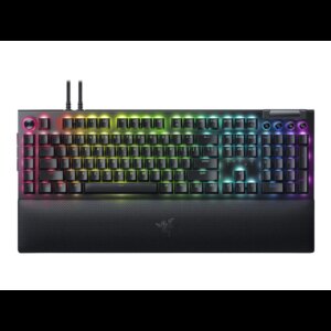 RAZER BlackWidow V4 Pro Žaidimų Klaviatūra | Black, Green - Image 1