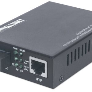 Intellinet 507349 tinklo medijos keitiklis 1000 Mbit/ai 1310 nm Vienas režimas Juoda - Image 1