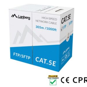 LANBERG CABLE FTP CAT.5E 305M CU WIRE GREY - Image 2
