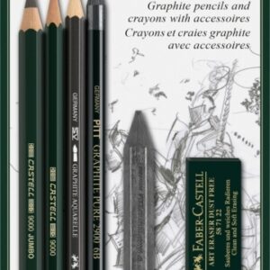 Rinkinys eskizavimui Faber-Castell Pitt Graphite, 7 dalys