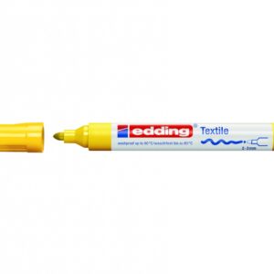 Tekstilės žymeklis Edding 4500, apvaliu galiuku, 2-3mm, geltonos spalvos