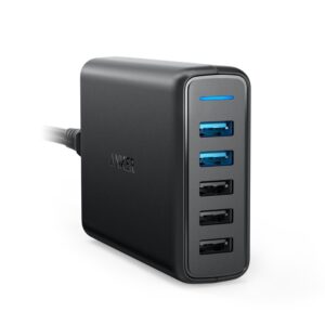 Anker PowerPort Speed 5 Universalus Juoda AC Vidaus