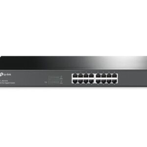 TP-Link TL-SG1016 tinklo komutatorius Ne-valdomas Gigabit Ethernet (10/100/1000) 1U Juoda