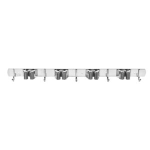 „Maclean“ sieninis sodo įrankių ir šluotų laikiklis, plieninis, su kabliais, maksimali apkrova 20 kg, plotis 49 cm, MC-184 - Image 2
