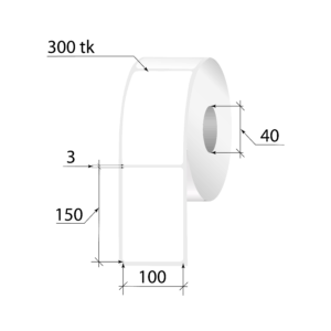 Termosiirde etiketid 100x150mm 300tk