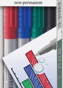 Nepermanentinių žymeklių rinkinys Faber-Castell Multimark, F 0,6mm, 4vnt