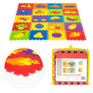 Edukacinis EVA putų dėlionės kilimėlis 20 dalių 148x119 cm ECOTOYS