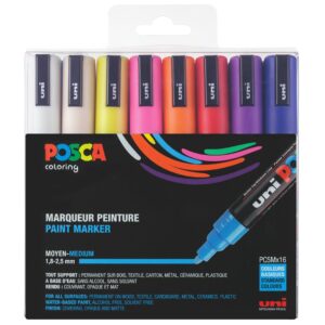 POSCA PC-5M Įvairių spalvų 16 vnt - Image 2