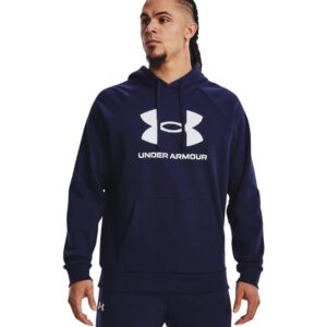 Under Armour Rival Fleece Logo HD Men's Sweatshirt navy blue 1379758 410 L - Image 2