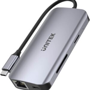 UNITEK D1122A01 sąsajos šakotuvas 2 x USB 3.2 Gen 2 (3.1 Gen 2) Type-C 1000 Mbit/ai Pilka - Image 3