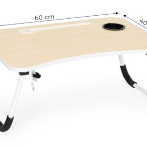 Sulankstomas nešiojamojo kompiuterio staliukas 60x40 cm su lempa ir ventiliatoriumi ModernHome - Image 10