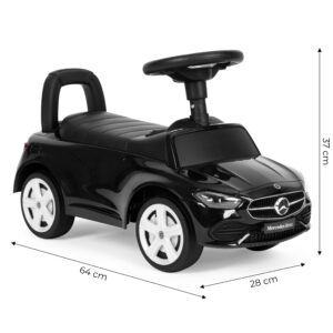 Vaikiškas elektromobilis Mercedes C CLASS, interaktyvus vairas, garsai, juodas - Image 10