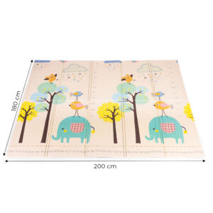 Putinis žaidimų kilimėlis vaikams 200x180 cm edukacinis dvipusis sulankstomas su ūgio matuokliu ir abėcėle ECOTOYS - Image 10