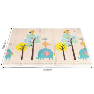 Putinis žaidimų kilimėlis vaikams 200x150 cm edukacinis dvipusis sulankstomas su ūgio matuokliu ir abėcėle ECOTOYS - Image 10