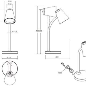 PONGO LED TABLE LAMP GREEN - Image 3